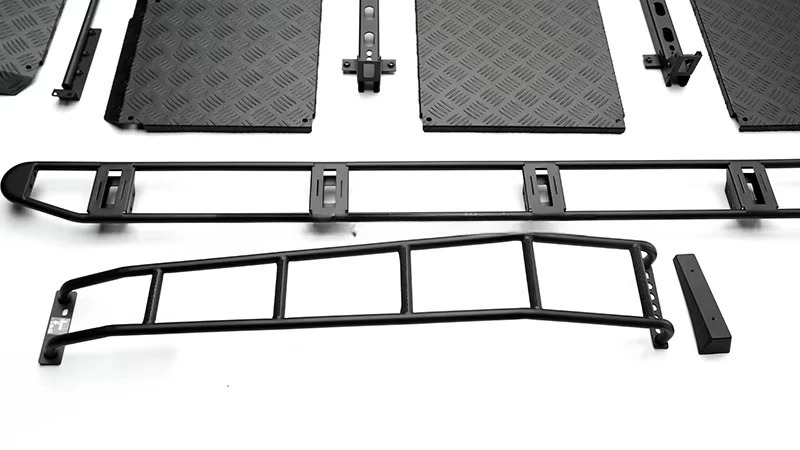 W465 Roof Rack with Rear Ladder Stainless Steel Black Universal Off Road Luggage Rack for New G Class W465 G63 G450 G500 Car